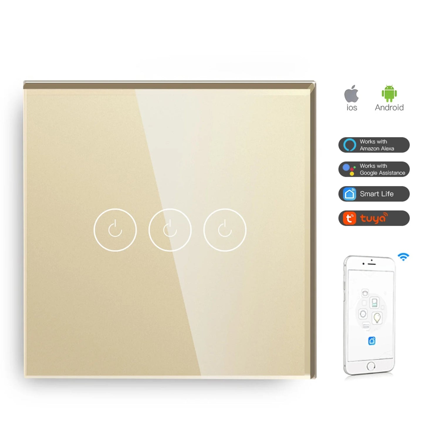 WIFI Wall Switches Smart Touch Screen