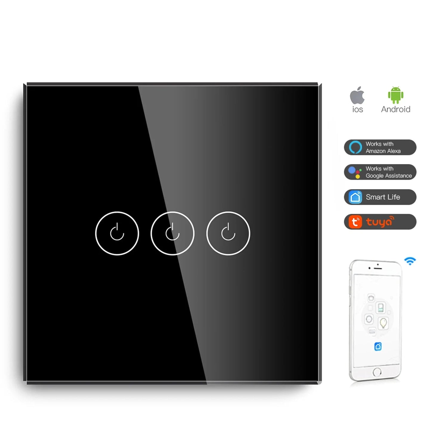 WIFI Wall Switches Smart Touch Screen