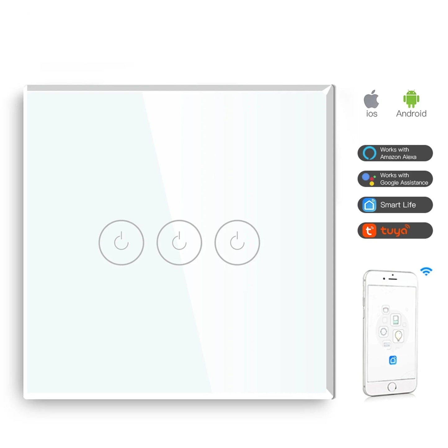 WIFI Wall Switches Smart Touch Screen