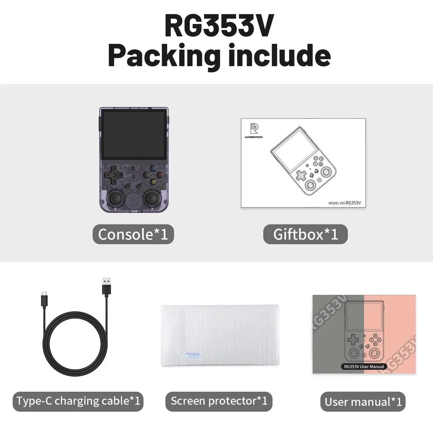 ANBERNIC RG353V RG353VS Handheld Gam Console 3.5''
