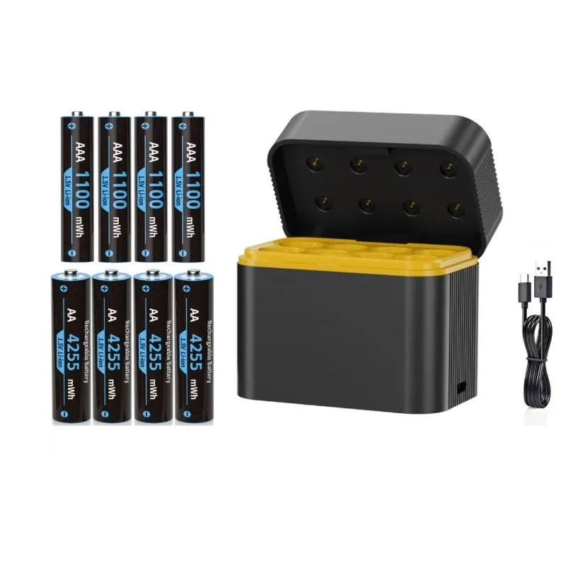 1.5V AA/AAA lithium battery with charger Intelligent storage charging