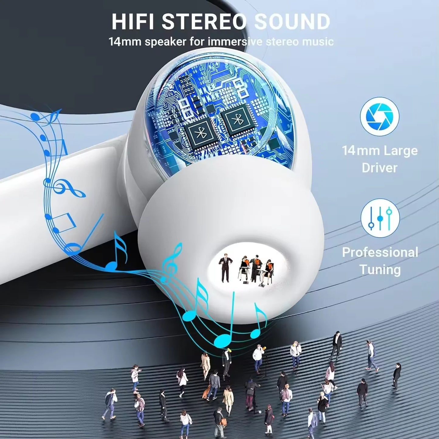 New 2025 Air Pro True Wireless Bluetooth Earphones Headphones HiFi Sound