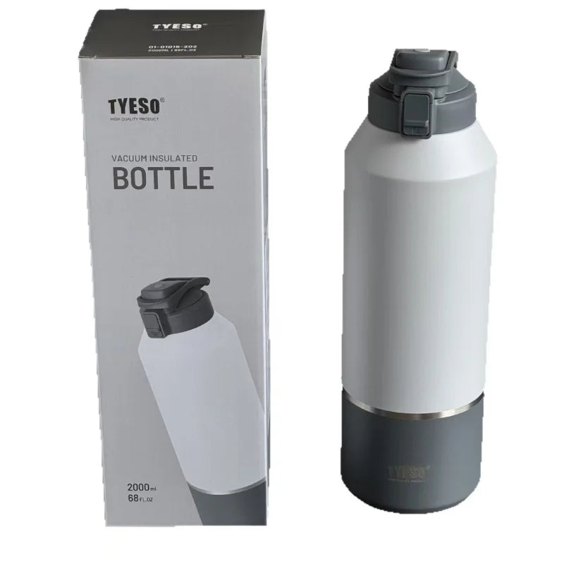 TYESO Vacuum Insulated Water Bottle -Stainless Steel