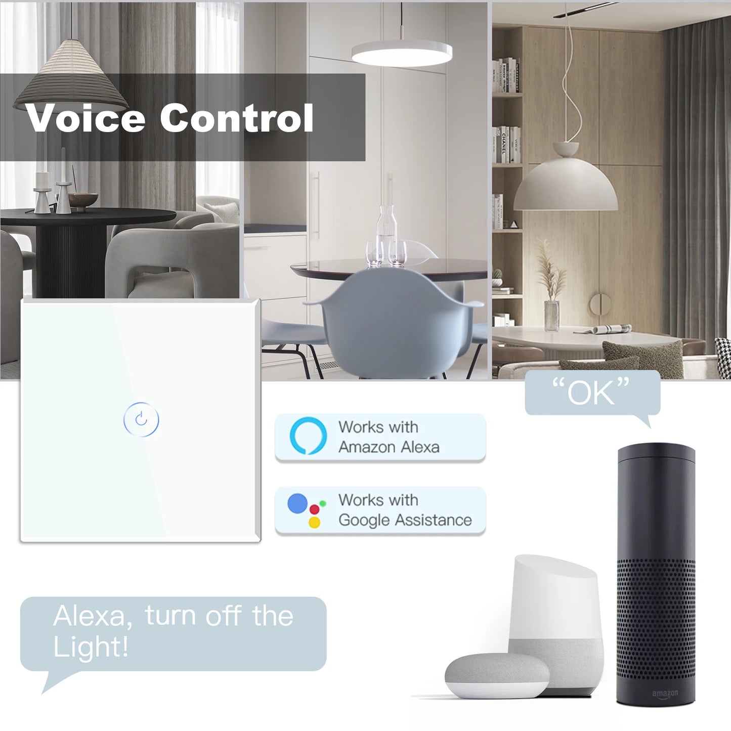 WIFI Wall Switches Smart Touch Screen