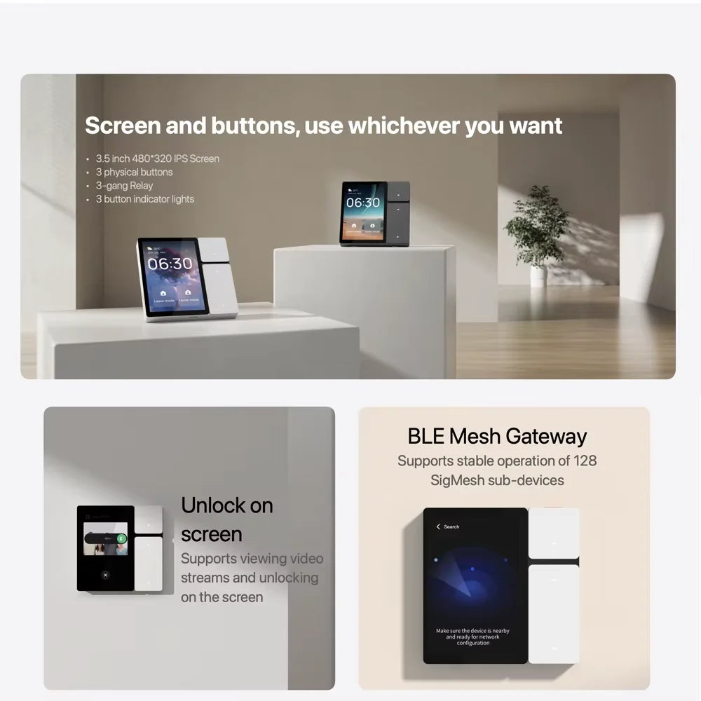 TUYA Smart Central Control Panel Mini with Scene Mode