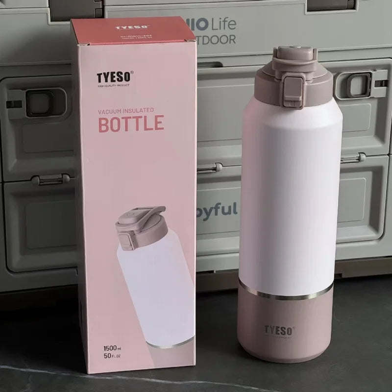 TYESO Vacuum Insulated Water Bottle -Stainless Steel
