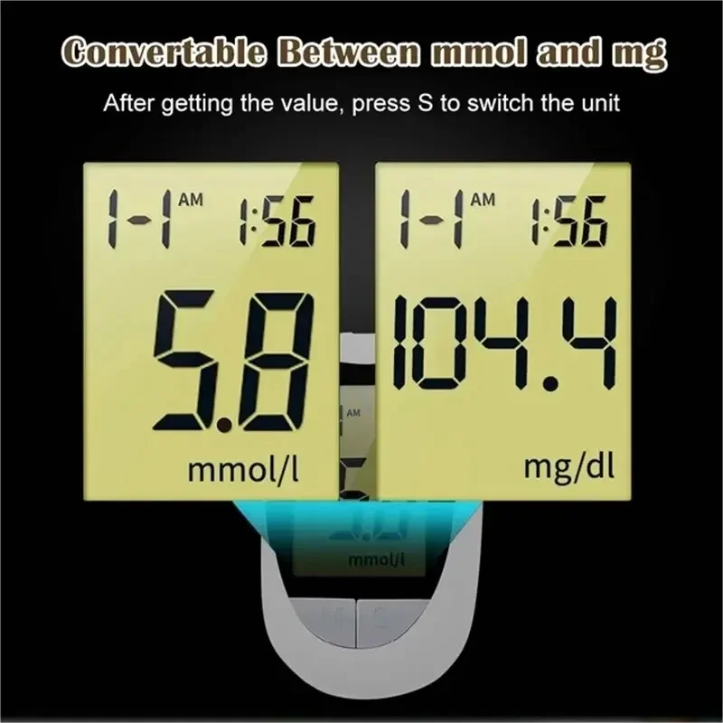 Blood Glucose Meter Glucometer Kit Diabetes Test /100pcs Kit