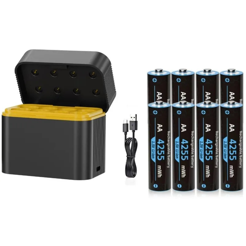 1.5V AA/AAA lithium battery with charger Intelligent storage charging