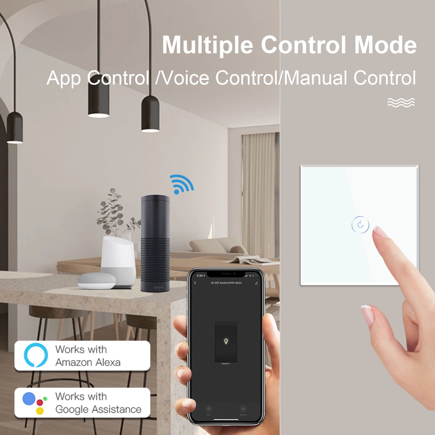 WIFI Wall Switches Smart Touch Screen
