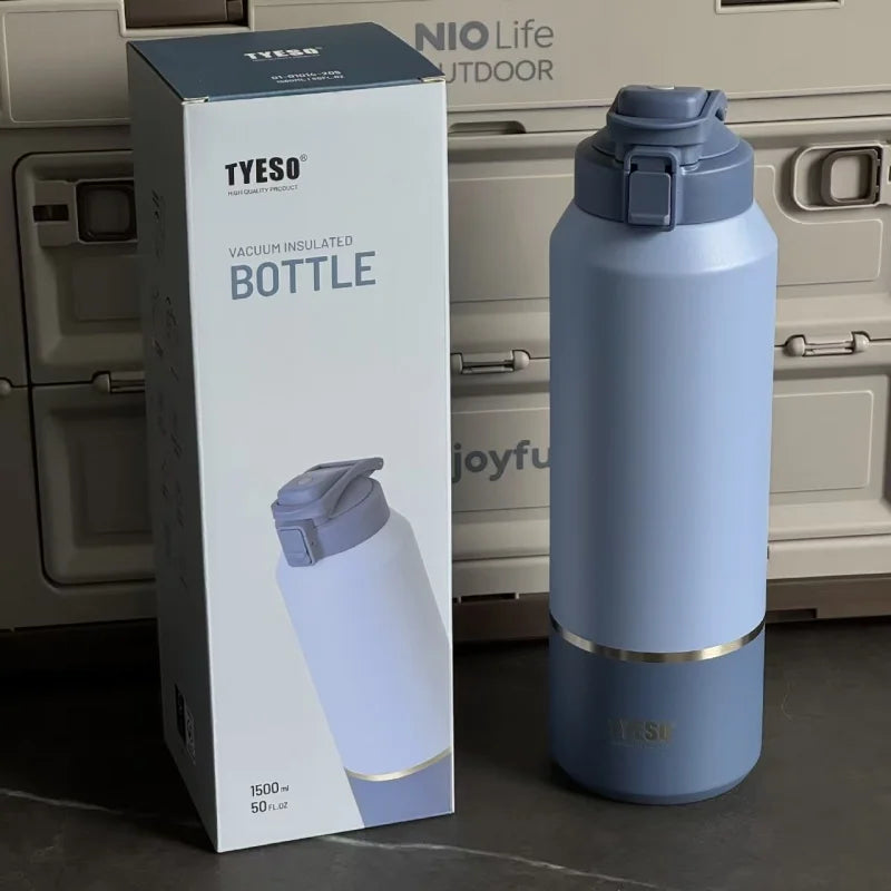 TYESO Vacuum Insulated Water Bottle -Stainless Steel