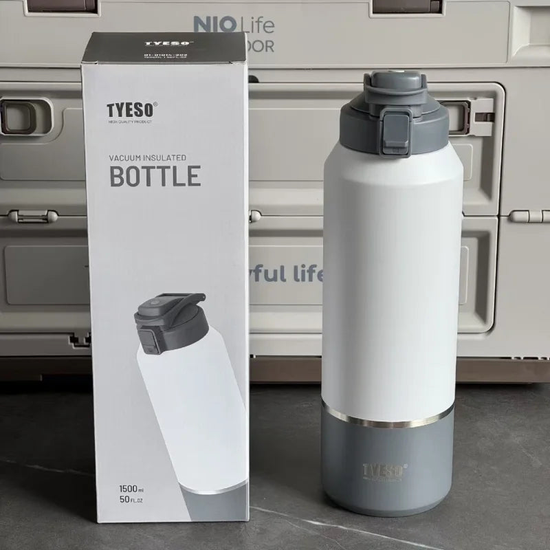 TYESO Vacuum Insulated Water Bottle -Stainless Steel
