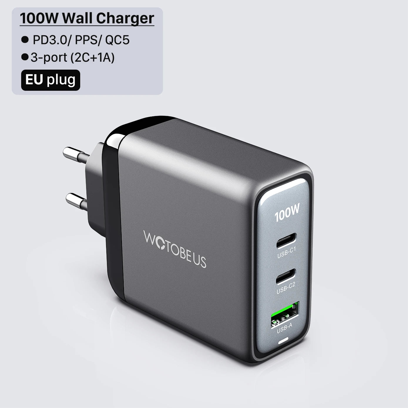 1Wall Charger,USB C PD100W PD65W 45W 20W