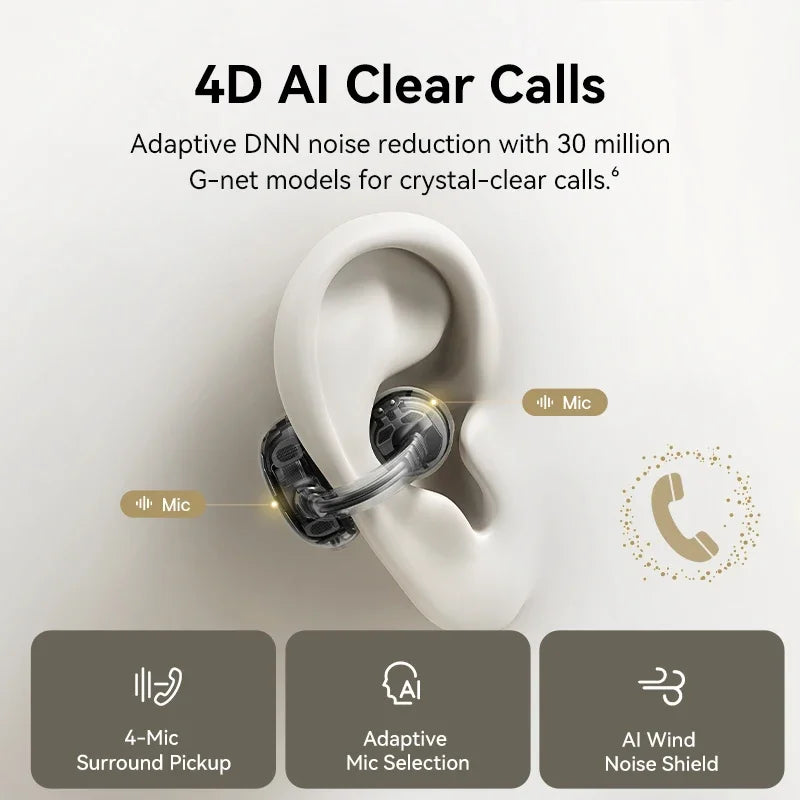 Baseus MC1 Pro Ear Clip Wireless Earphones Bluetooth 6.0
