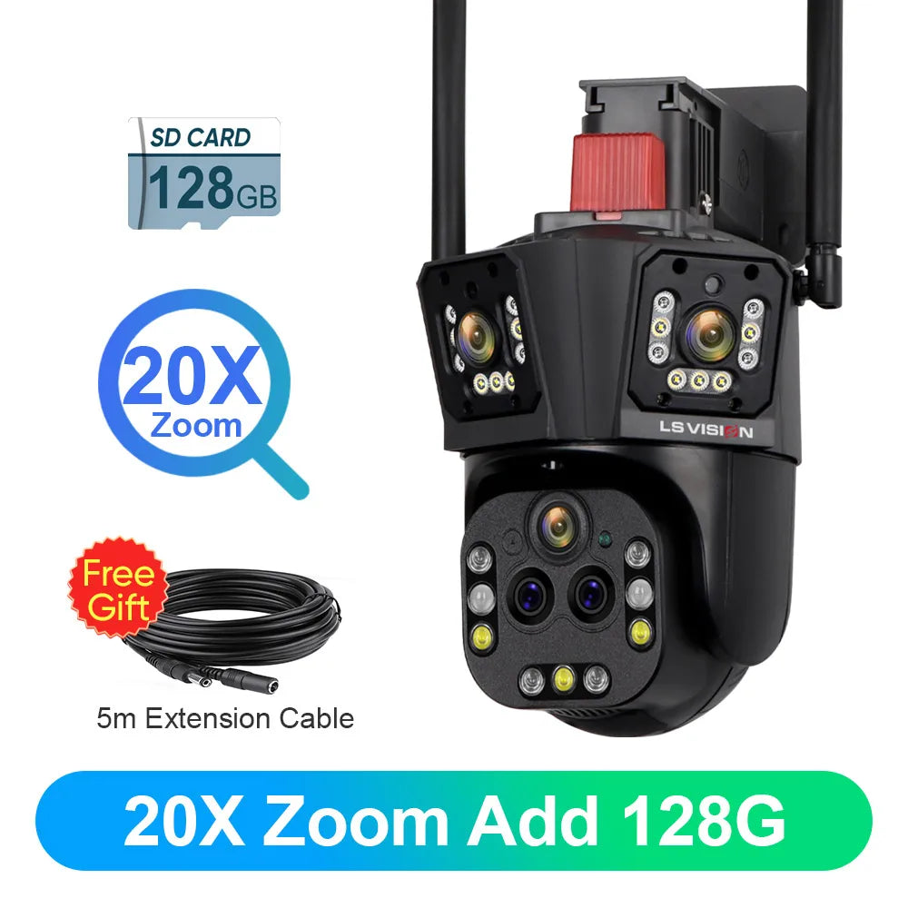 LS VISION Ultra 20MP 10K WIFI Surveillance Camera Outdoor