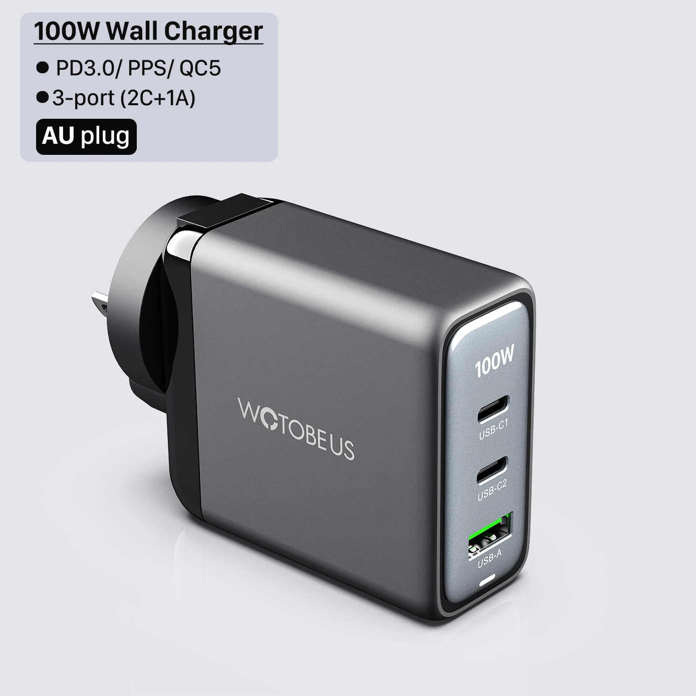 1Wall Charger,USB C PD100W PD65W 45W 20W