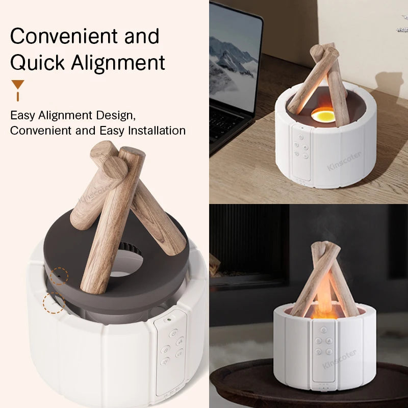 KINSCOTER Campfire Aroma Diffuser – Bonfire Air Humidifier