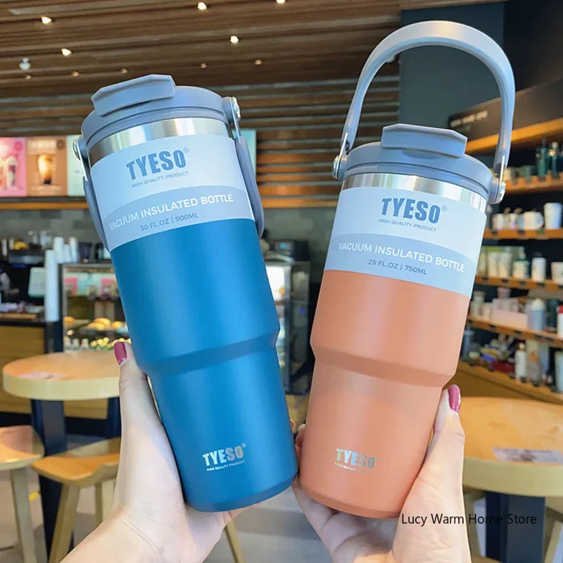 Tyeso Coffee Cup Thermos Bottle Stainless Steel Double-layer Insulation Cold And Hot