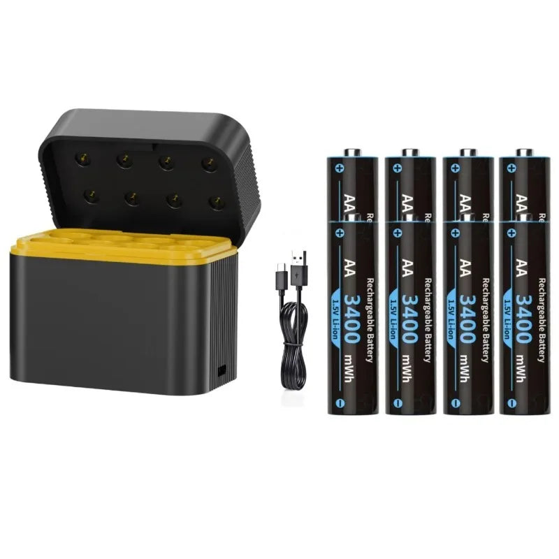 1.5V AA/AAA lithium battery with charger Intelligent storage charging