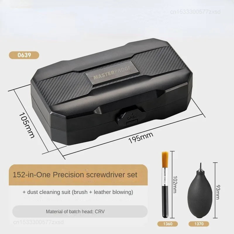 Masterproof Precision Screwdriver Set 152 in 1 Magnetic Repair
