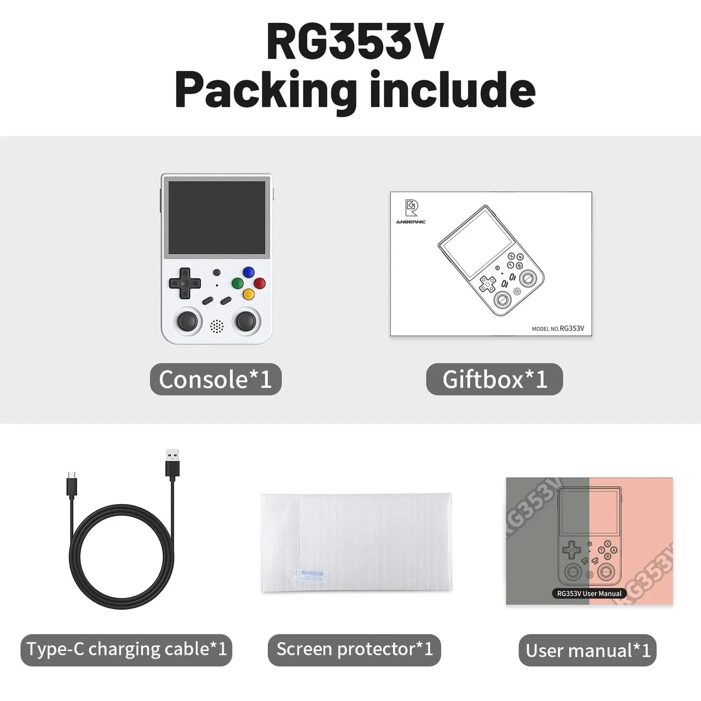 ANBERNIC RG353V RG353VS Handheld Gam Console 3.5''
