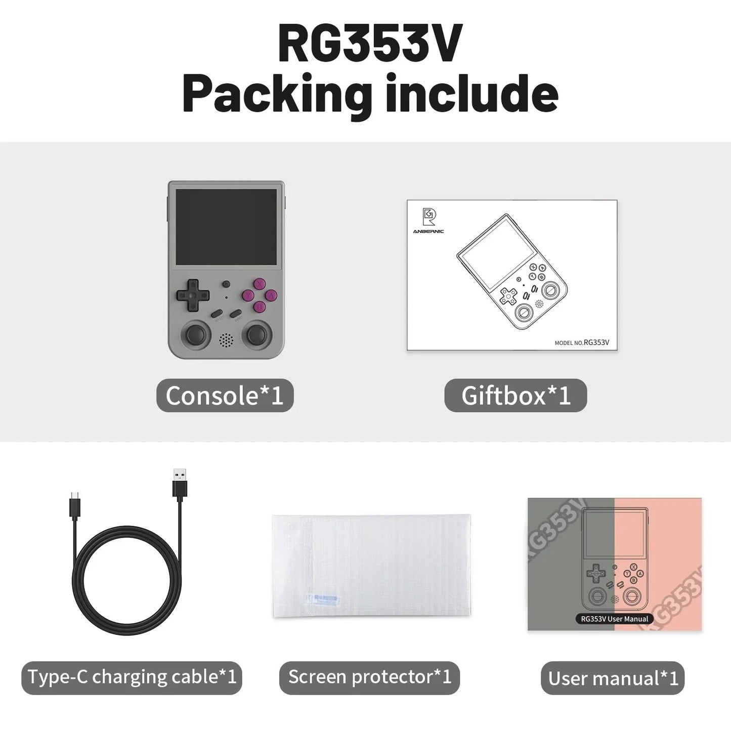 ANBERNIC RG353V RG353VS Handheld Gam Console 3.5''