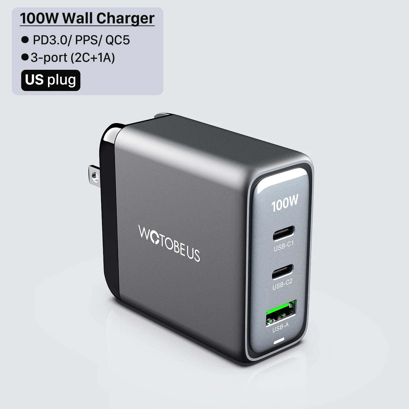 1Wall Charger,USB C PD100W PD65W 45W 20W