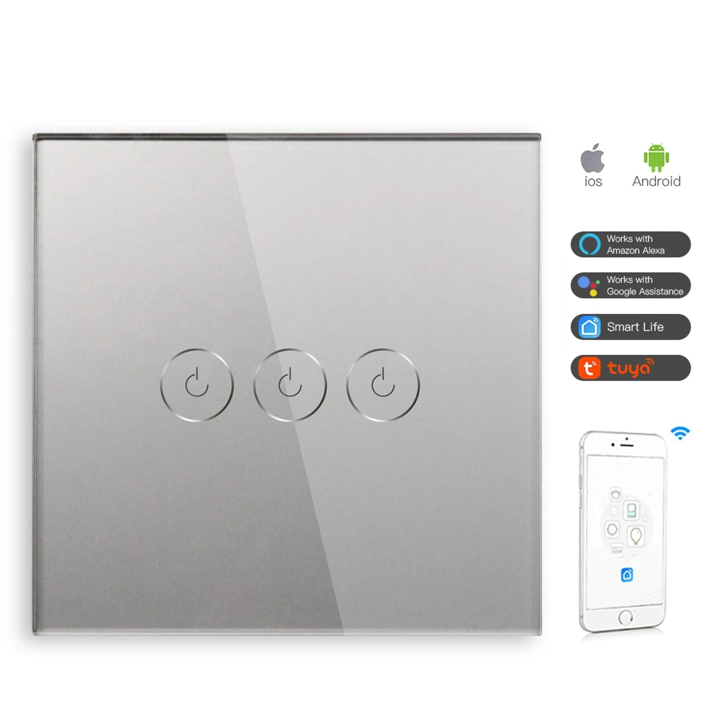 WIFI Wall Switches Smart Touch Screen