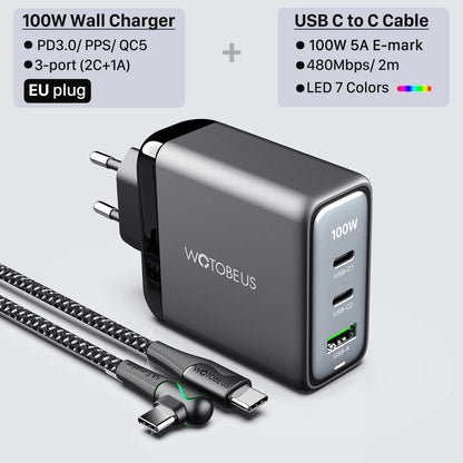 1Wall Charger,USB C PD100W PD65W 45W 20W