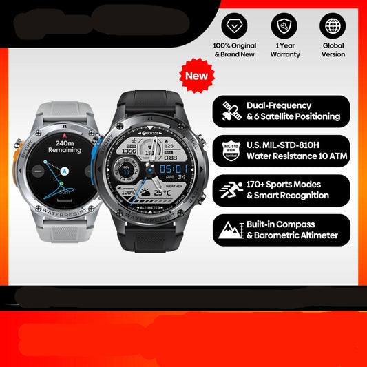 GPS Smart Watch Built-in Compass Barometric Altimeter Dual