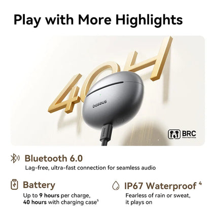 Baseus MC1 Pro Ear Clip Wireless Earphones Bluetooth 6.0