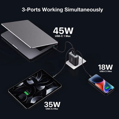 1Wall Charger,USB C PD100W PD65W 45W 20W