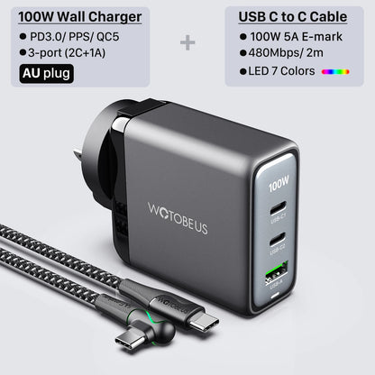 1Wall Charger,USB C PD100W PD65W 45W 20W