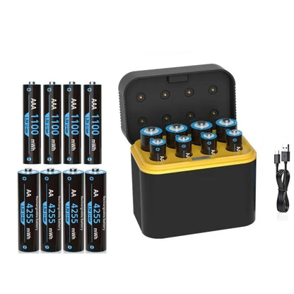 1.5V AA/AAA lithium battery with charger Intelligent storage charging