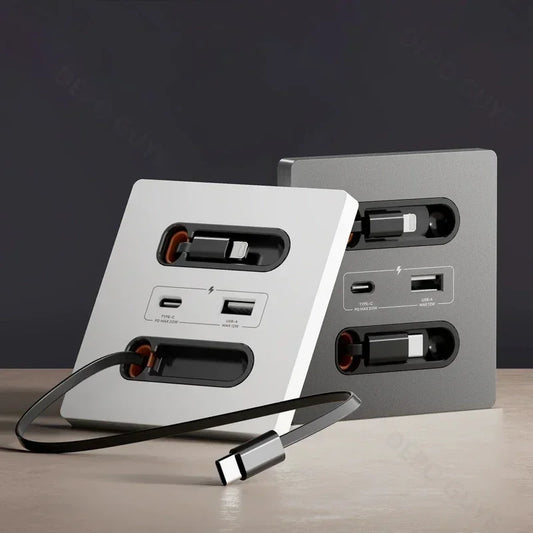 Universal Smart Socket With Telescopic charging line 20W Fast