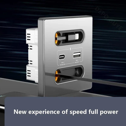Universal Smart Socket With Telescopic charging line 20W Fast