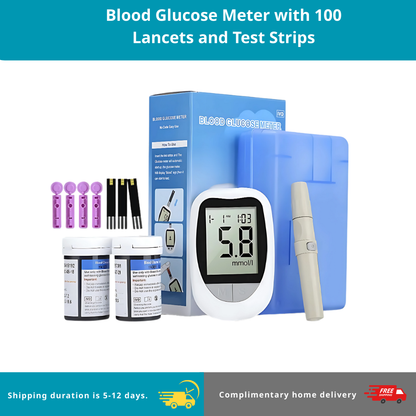 Blood Glucose Meter Glucometer Kit  Diabetes Test /100pcs Kit