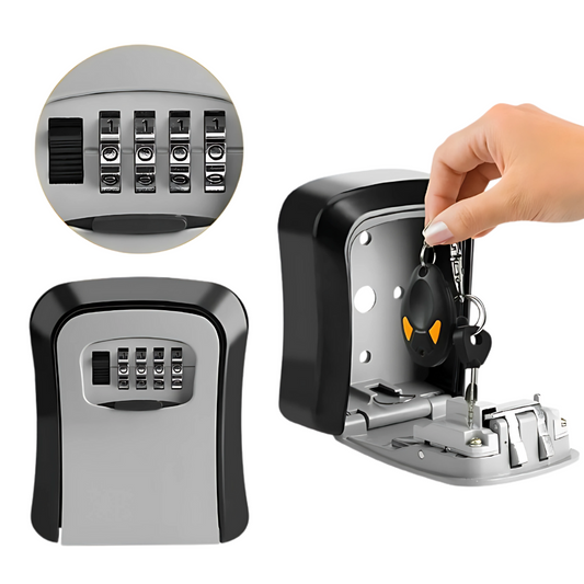 Wall Key Lock Box 4 Digit Password Code